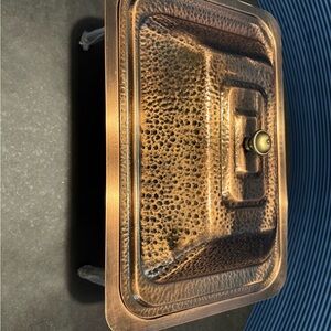 Southern living new Hammered finished hot water warming serving pan with stand